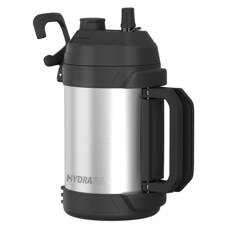 Hydraful 1 gallon water jug, 128 oz Large Insulated Stainless Steel Sports Water Jug, Large Triple Wall Vacuum Insulation Water Bottle-Keeps Cold up to 48 Hrs-Sweat Proof, for Gym, Hiking & Camping - Image 1