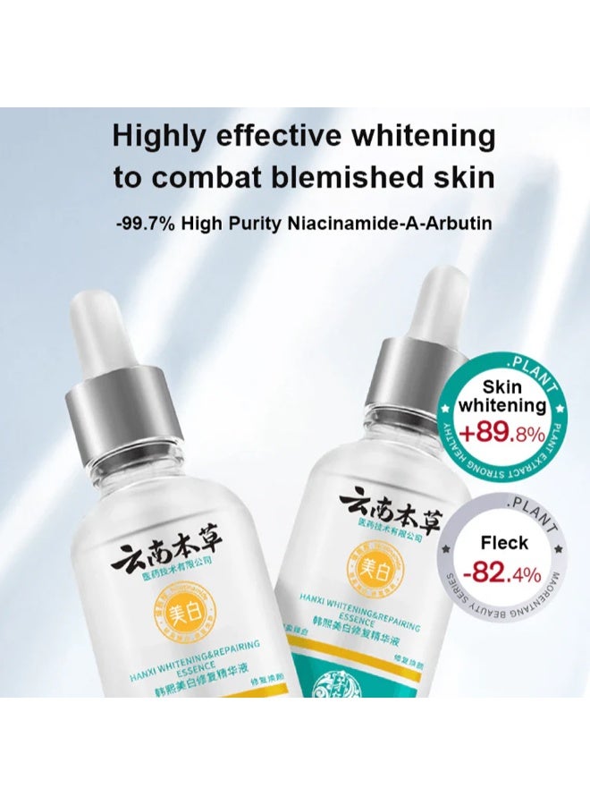 Hanxi Whitening & Repairing Essence Serum 30ml Deep Hydration and Brightening with Nicotinamide, Helps Reduce Pigmentation, Improve Skin Tone, Restore Glow, Fast Absorbing Skincare - Image 2