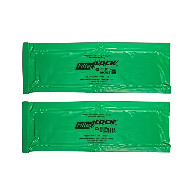 AllergyZone AllergyZone FilterLock Furnace Filter Slot Seal  Magnetic Seal Cover for Any 1 Furnace Filter Up To 25 Long Reduce HVAC Air Leaks Green 