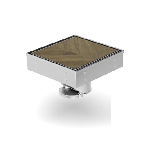 InArt Quadrate 5x5 Inch Tile Insert Floor Drain Jali | 304 Stainless Steel Invisible Shower Drain Channel for 13mm Tile | Anti-Cockroach Trap | Silver - 5 Year Warranty - Image 1