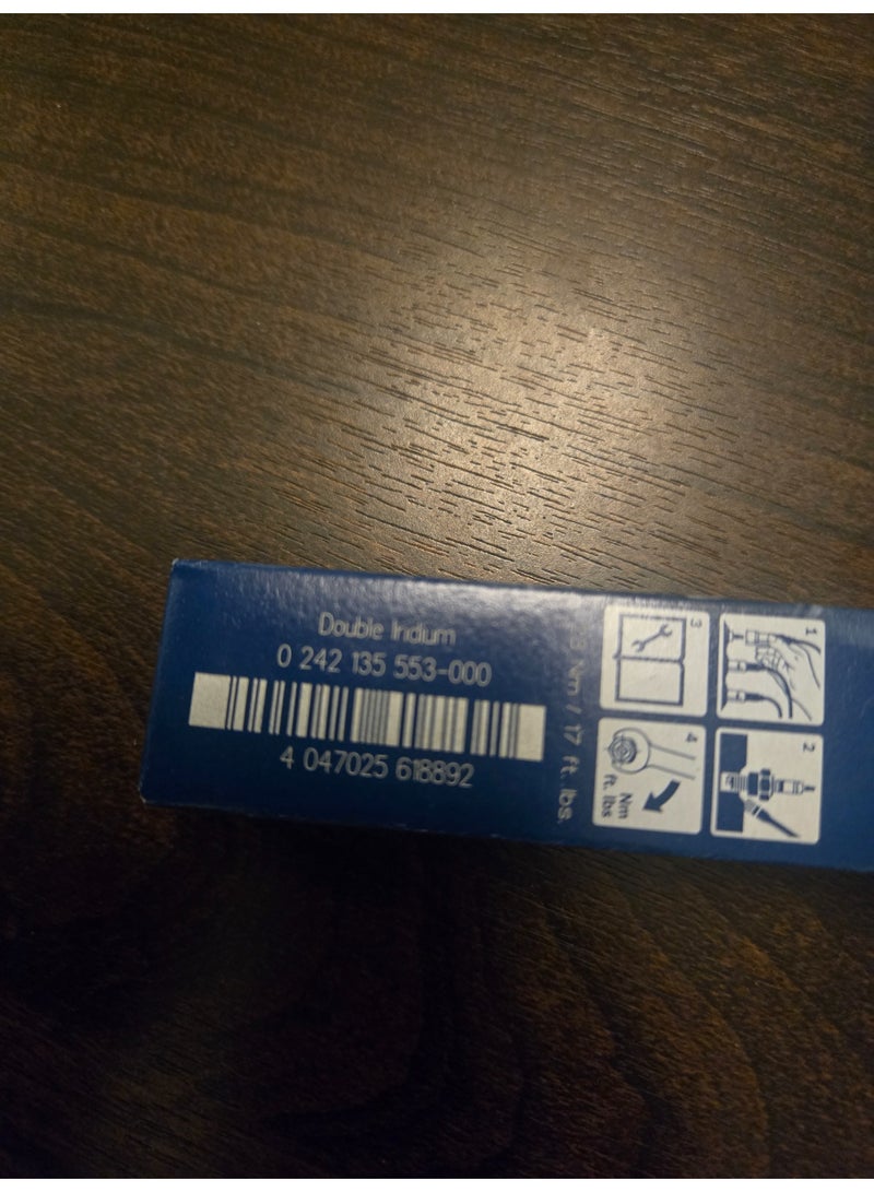 بوش شمعة احتراق بوش (BOSCH) مزدوجة الإيريديوم VR7SII33U 0242135553 - قطعة واحدة / 12290-5K0-A01 12290-5WJ-A01 12290-6C1-A01 / 22401JA01B - Image 4