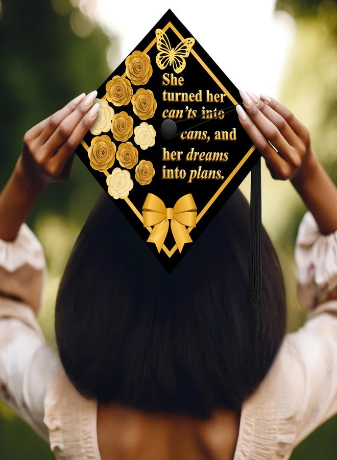 ADVANSYNC She Turned Her Can'ts Into Cans and Her Dreams Into Plans Graduation Cap Topper - Image 3