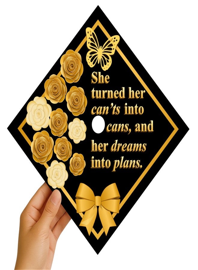 ADVANSYNC She Turned Her Can'ts Into Cans and Her Dreams Into Plans Graduation Cap Topper - Image 2