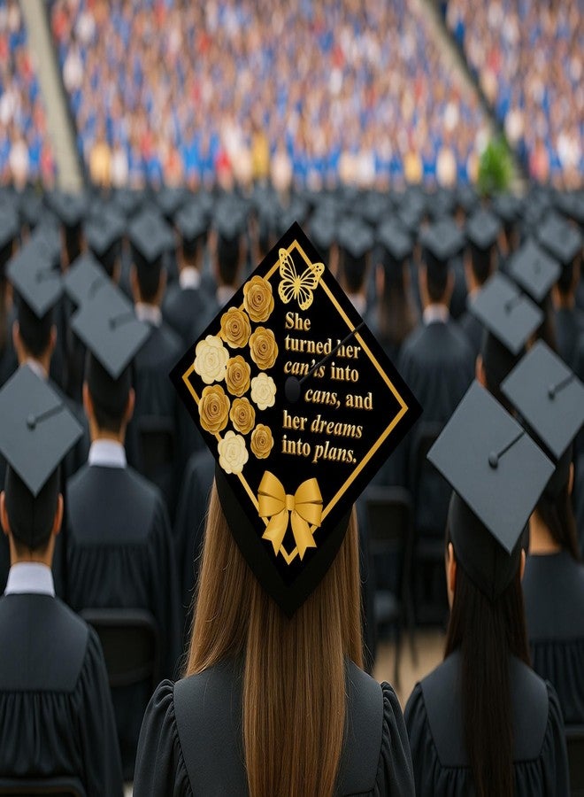 ADVANSYNC She Turned Her Can'ts Into Cans and Her Dreams Into Plans Graduation Cap Topper - Image 5
