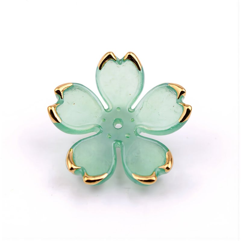 Upgraded Sakura Beads 19mm No Fading Gold Edge Anti Scratch High Transparent Craft Jewelry Parts - Image 1