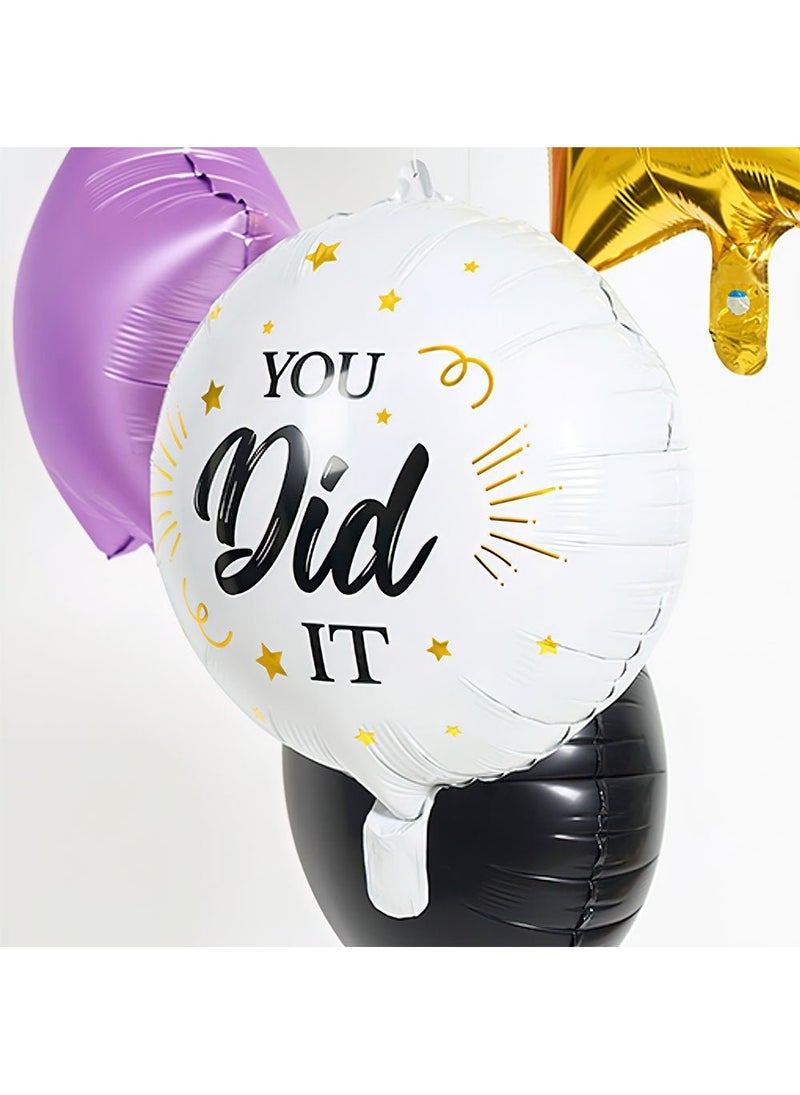 Folat You Did It Round Foil Balloon White 45cm - Image 2
