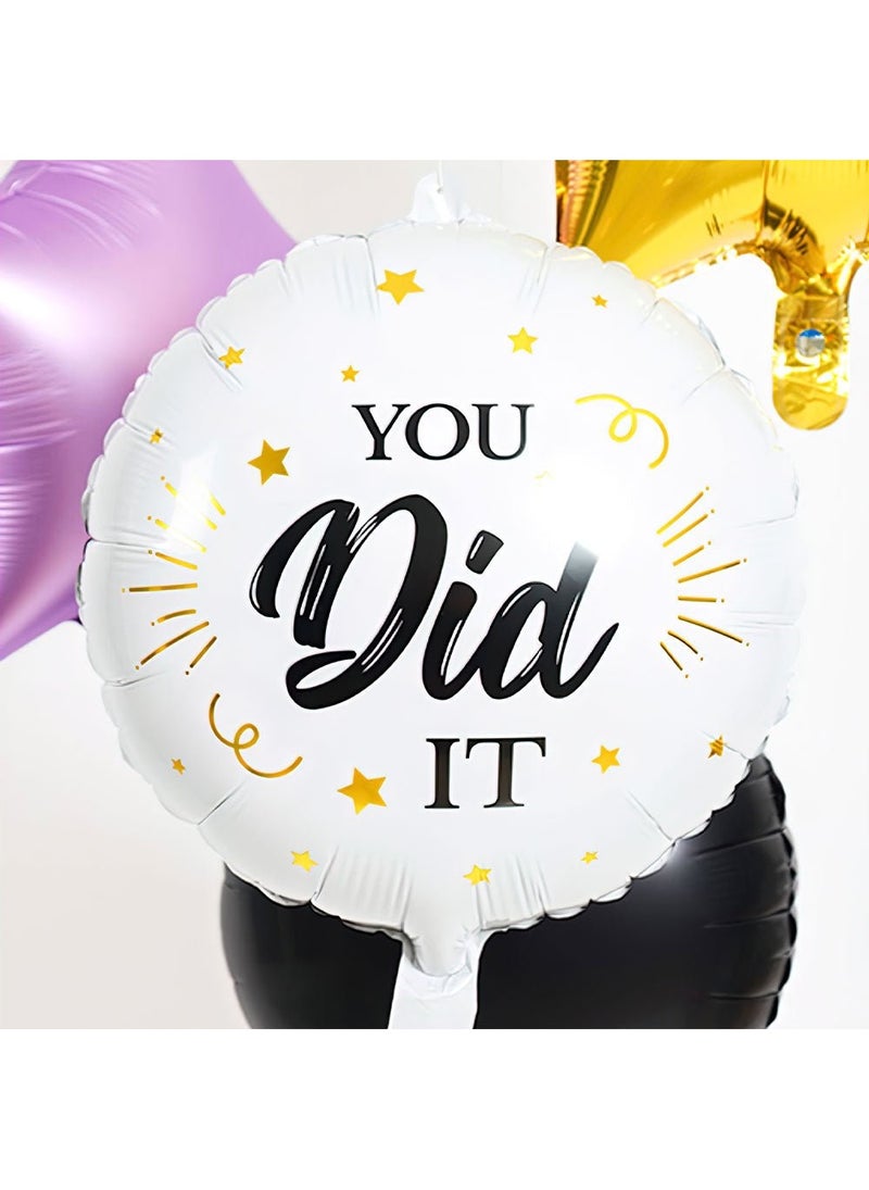 Folat You Did It Round Foil Balloon White 45cm - Image 3