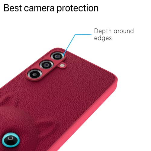 Pikkme Back Cover for Samsung Galaxy M17 5G / A17 5G / F17 5G | Cute Cat Leather Finish | Soft TPU | Bumper Case for Girls (Pink) - Image 5