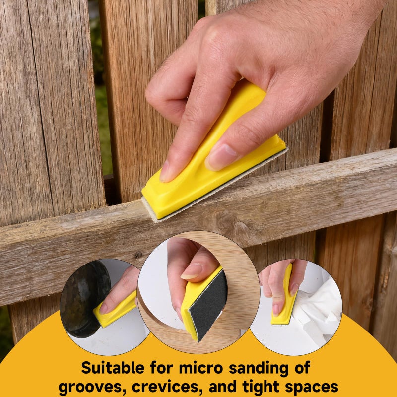 Shineboc 120 PCS Micro Sander Kit, Detail & Mini Hand Sanding Block, 120â€“7000 Grit Silicon Carbide Sandpaper Assortment for Wood, Crafts, Tight Spaces and DIY Projects - Image 4