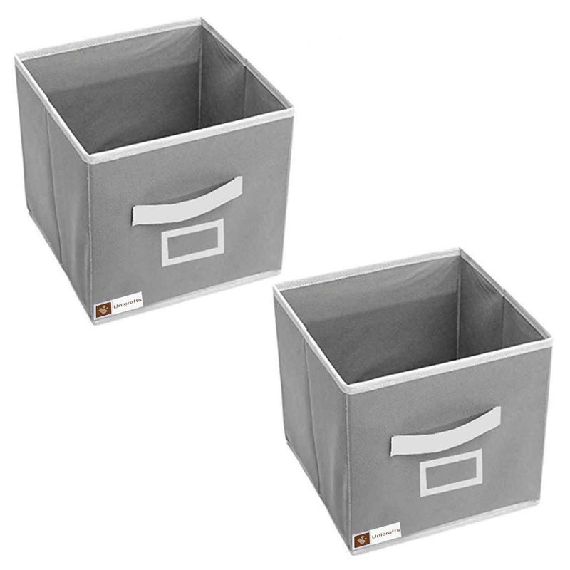 Unicrafts Storage Box Organizer for Clothes Toys Organizer Files Storage Organiser Set of 2 pc Grey