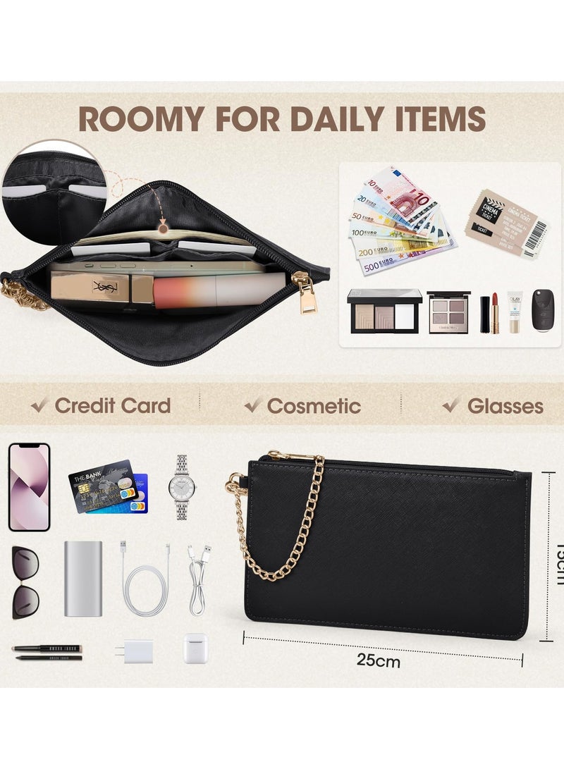 erorex Laptop Tote Bags for Women 15.6 Inch Designer Ladies Leather laptop handbags Waterproof Briefcase with Clutch Bag for Work School Business  - Image 4