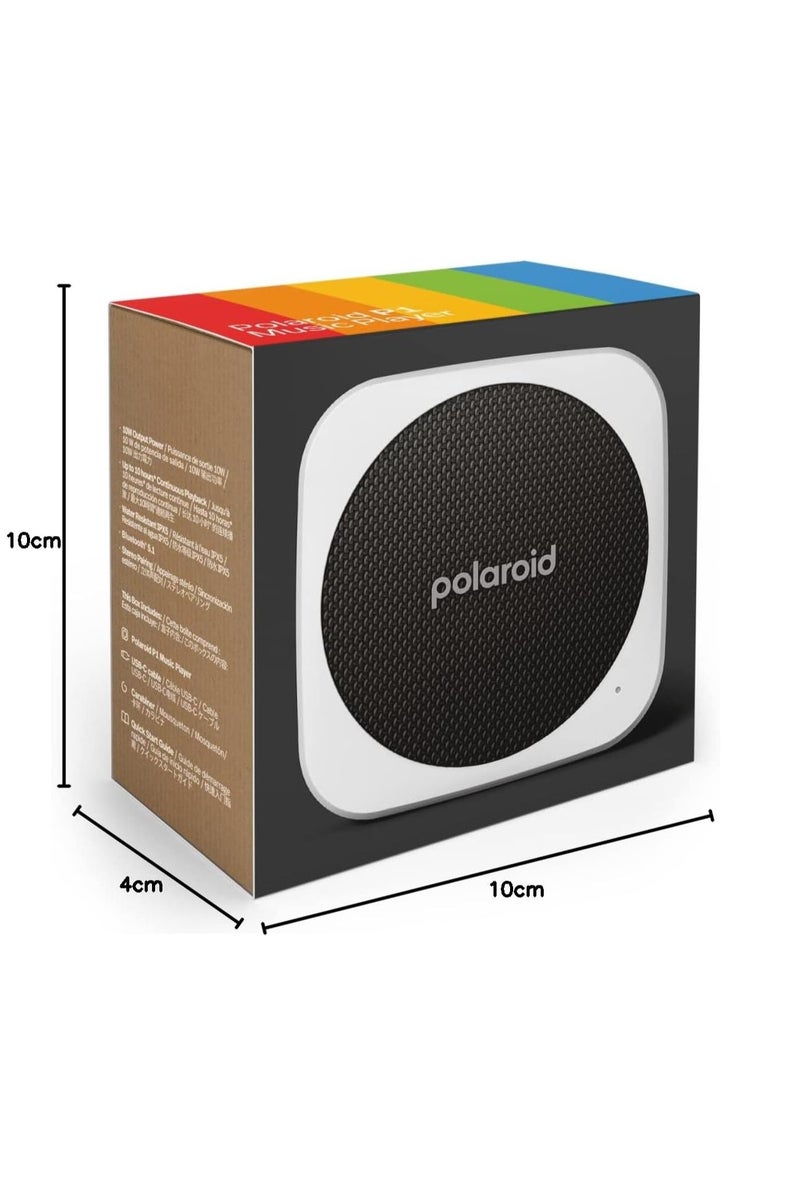 بولارويد مشغل موسيقى Polaroid 9079 P1 (أسود) - مكبر صوت لاسلكي محمول للغاية قابل لإعادة الشحن بتقنية البلوتوث مع IPX5 مقاوم للماء واقتران ستيريو مزدوج - Image 5