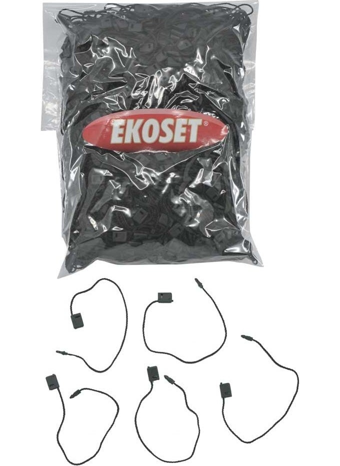 Ekoset Lockable Tag Rope Black 1000 Pieces  - Image 1