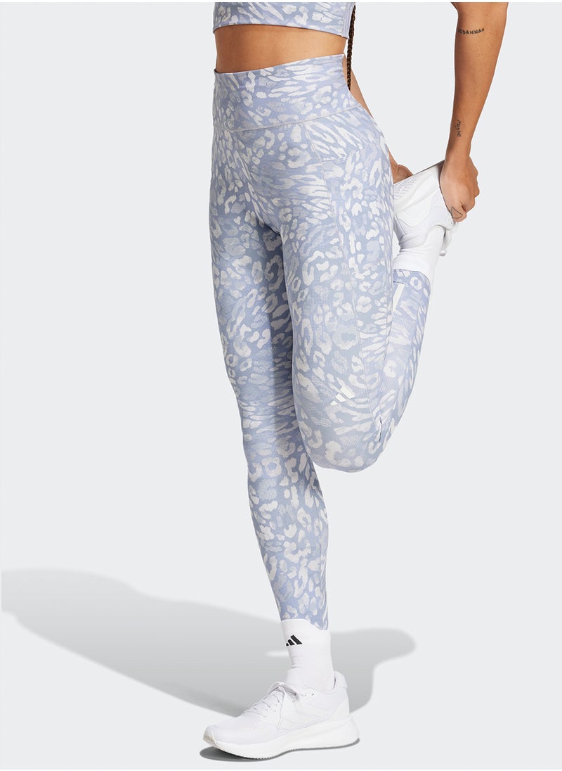 Adidas - 7/8 Own The Run Printed Leggings - Image 1