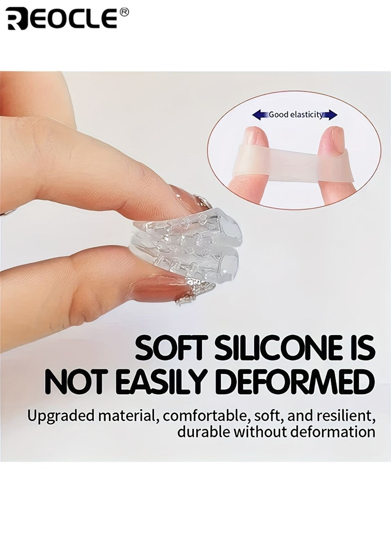 REOCLE 10pcs Unisex Breathable Gel Toenail Protectors Odorless Toenail Caps Protects Toes from Rubbing Suitable for Manicure Sports Outdoor Activities - Image 2