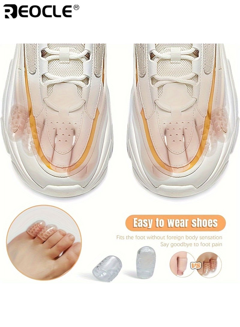 REOCLE 10pcs Unisex Breathable Gel Toenail Protectors Odorless Toenail Caps Protects Toes from Rubbing Suitable for Manicure Sports Outdoor Activities - Image 4