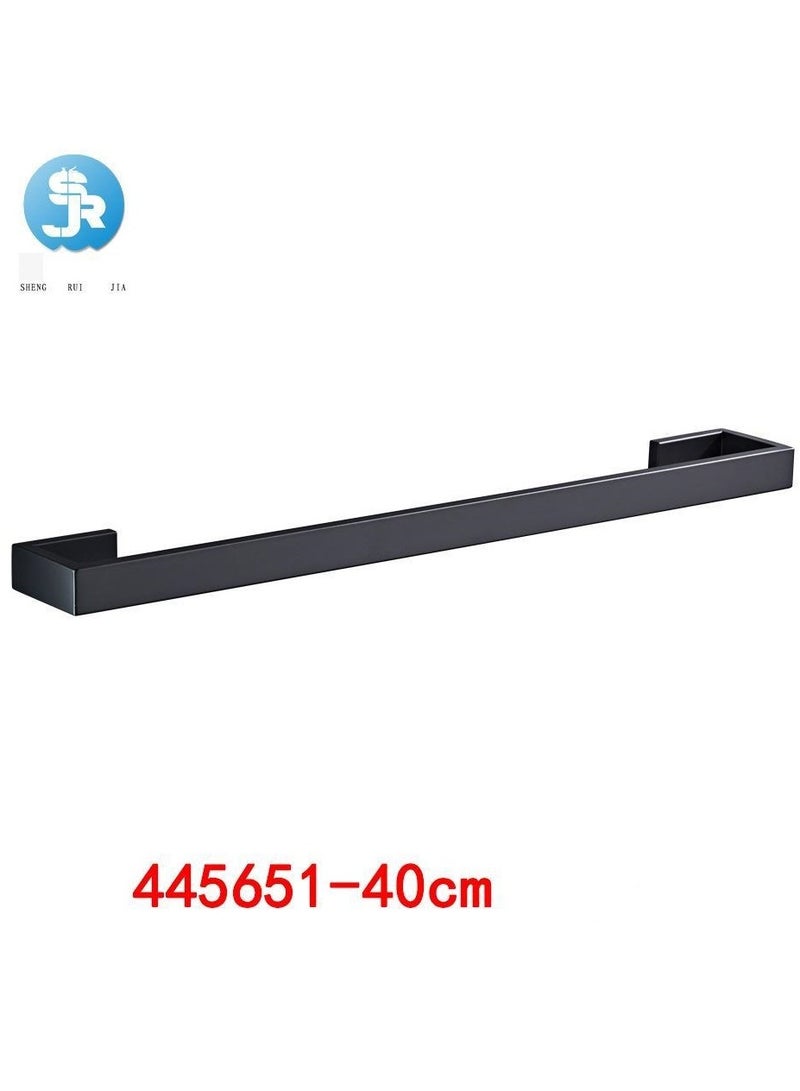 Loquat Cross-border Black 304 Stainless Steel Towel Bar Bathroom Set(Black Towel Bar) 