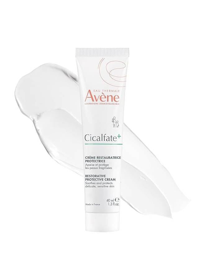 AVENE Cicalfate+ Repairing Cream - Repairs, Soothes, Heals & Protects Sensitive, Irritated or Fragile Skin - Suitable for Infants, Children & Adults - 24hr Hydration - Fragrance free - 40 ml White 40ml