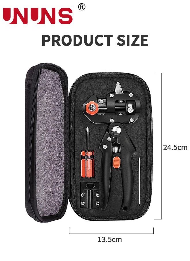 UNUNS - Pruning Shears Cutting Tools Kit,Cutting Grafting Tools Kit With 3 Type Blades,Garden Grafting Tool Kit For Fruit Tree Shears Scissors - Image 1