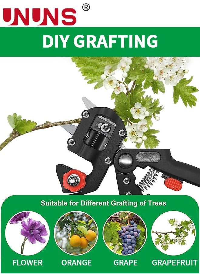 UNUNS - Pruning Shears Cutting Tools Kit,Cutting Grafting Tools Kit With 3 Type Blades,Garden Grafting Tool Kit For Fruit Tree Shears Scissors - Image 1