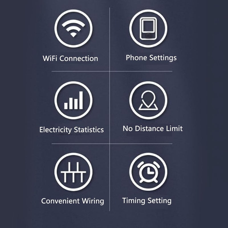 مفتاح قاطع دائرة WiFi ذكي من نوع 1P مع قياس للجهد الزائد والناقص، سعة تيار 63 أمبير، نطاق جهد 90-300 فولت، ويدعم التوقيت الذكي والمراقبة. - Image 5