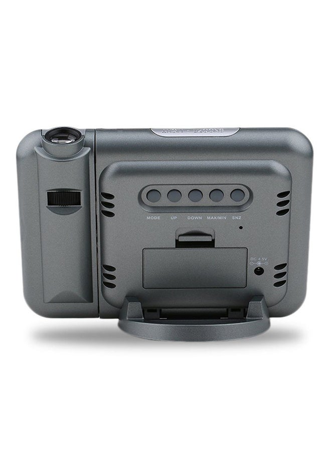 أوتاد ساعة منبه LED مع شاشة عرض رقمية لعرض الطقس أسود - Image 4