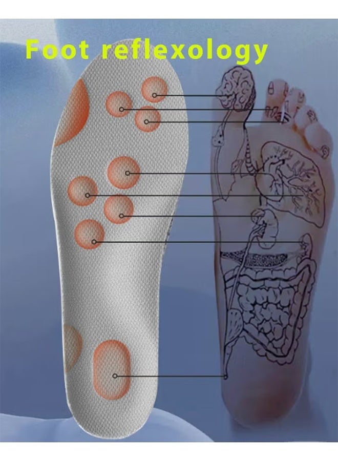 هابي دي نعل رياضي مقاوم للصدمات وقابل للتنفس مقاس 38-44، وسادة حذاء قابلة للقص حسب المقاس، ماصة للعرق، نعل مريح يخفف ألم القدم وآلام الضغط للنساء والرجال، مناسب للنشاطات الرياضية والكاجوال والعمل - Image 2
