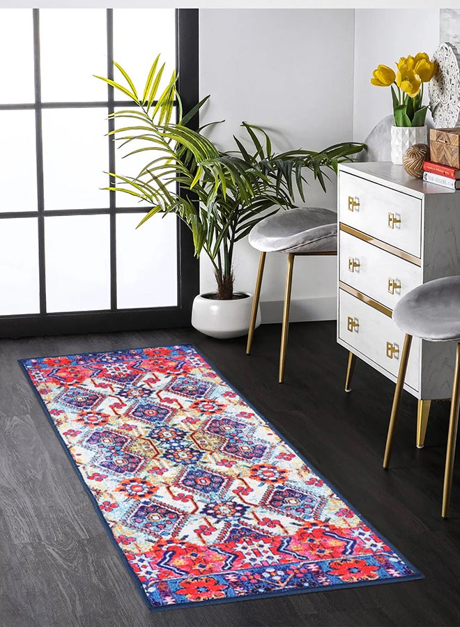 Status Contract Multi Printed Vintage Persian Carpet Rug Runner For Bedroom/Living Area/Home with Anti Slip Backing - Image 1