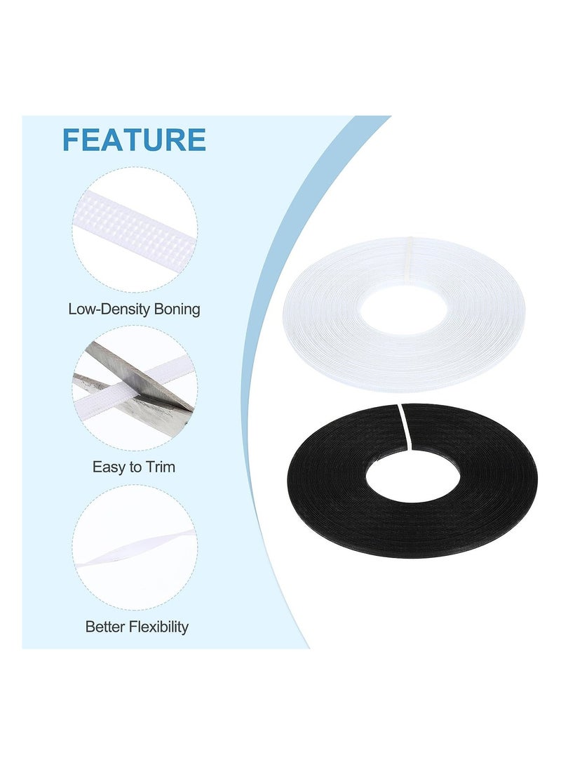 KASTWAVE 45 Yards 6mm Polyester Boning for Sewing, Low Density Boning for Corsets, 2 Pcs Plastic Sewing Corset Boning for Wedding Party Bridal Gowns Dress - Image 3