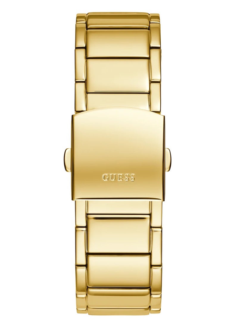 GUESS ساعة جيس للرجال هيكل ذهبي اللون من الستانلس ستيل GW0387G2  - Image 4
