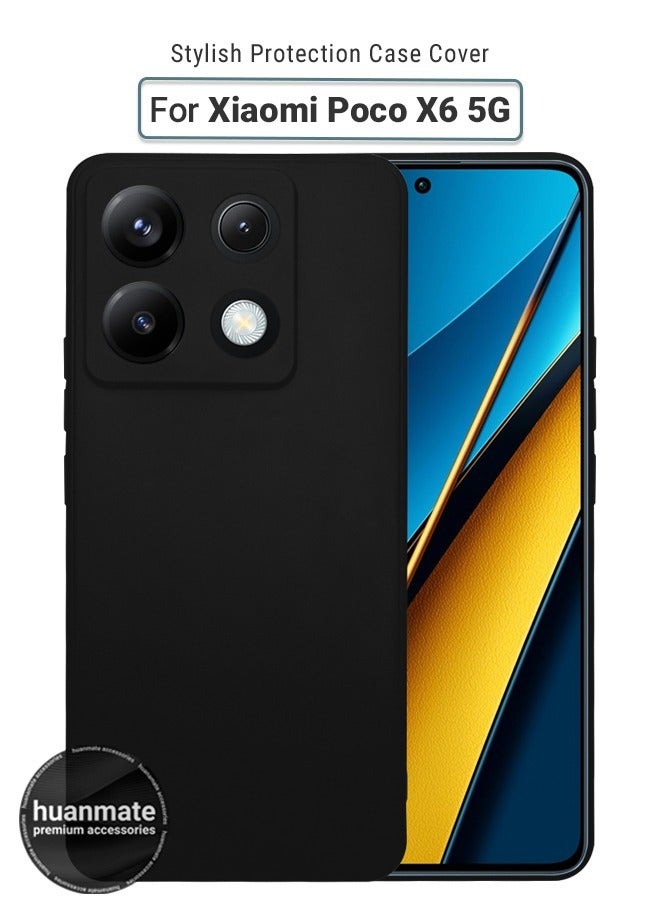 هووانميت حافظة لهاتف شاومي بوكوX6 - 5 جي أخضر - سيليكون تي بي يو ممتاز 2.0 مم، حماية معززة للكاميرا مع درع العدسة، غطاء مقاوم للصدمات ومقاوم للماء لهاتف شاومي بوكوX6 - 5 جي - Image 1