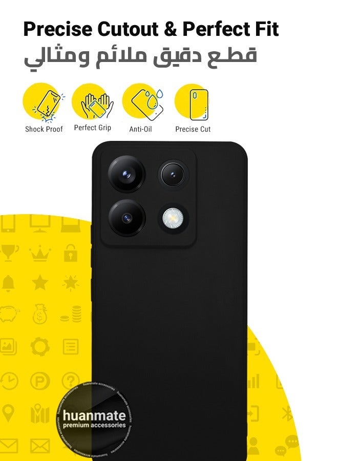 هووانميت حافظة لهاتف شاومي بوكوX6 - 5 جي أخضر - سيليكون تي بي يو ممتاز 2.0 مم، حماية معززة للكاميرا مع درع العدسة، غطاء مقاوم للصدمات ومقاوم للماء لهاتف شاومي بوكوX6 - 5 جي - Image 2