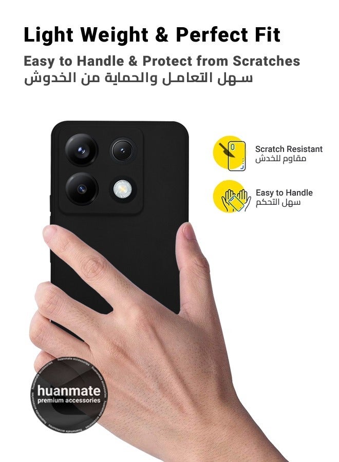 هووانميت حافظة لهاتف شاومي بوكوX6 - 5 جي أخضر - سيليكون تي بي يو ممتاز 2.0 مم، حماية معززة للكاميرا مع درع العدسة، غطاء مقاوم للصدمات ومقاوم للماء لهاتف شاومي بوكوX6 - 5 جي - Image 3
