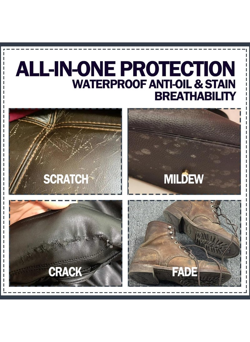 CMGTYYD All-Natural Leather Cream, Leather Conditioner Cleaner, 3.52 Oz Mink Oil Kit With Sponge, Waterproof Soften Brighten Restore Car Interior Shoe Boot, Saddle, Jacket, Purse, Glove, Vinyl - Image 3