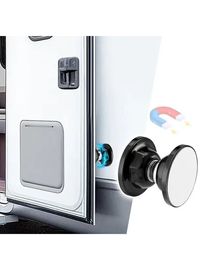 Black RV Magnetic Door Lock Heavy Duty Security Deadbolt No Drill Installation - Image 1