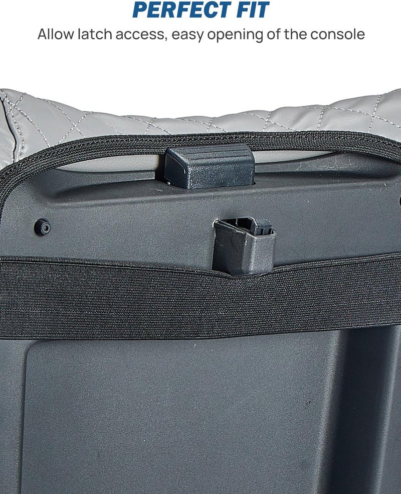 JOYTUTUS Center Console Cover Compatible with 2023 2024 2025 Pilot & 2024 Passport Ridgeline, Car Armrest Cover Console Pad Cushion, Gray Leather Center Console Armrest Cover lid Middle Console Cover - Image 3