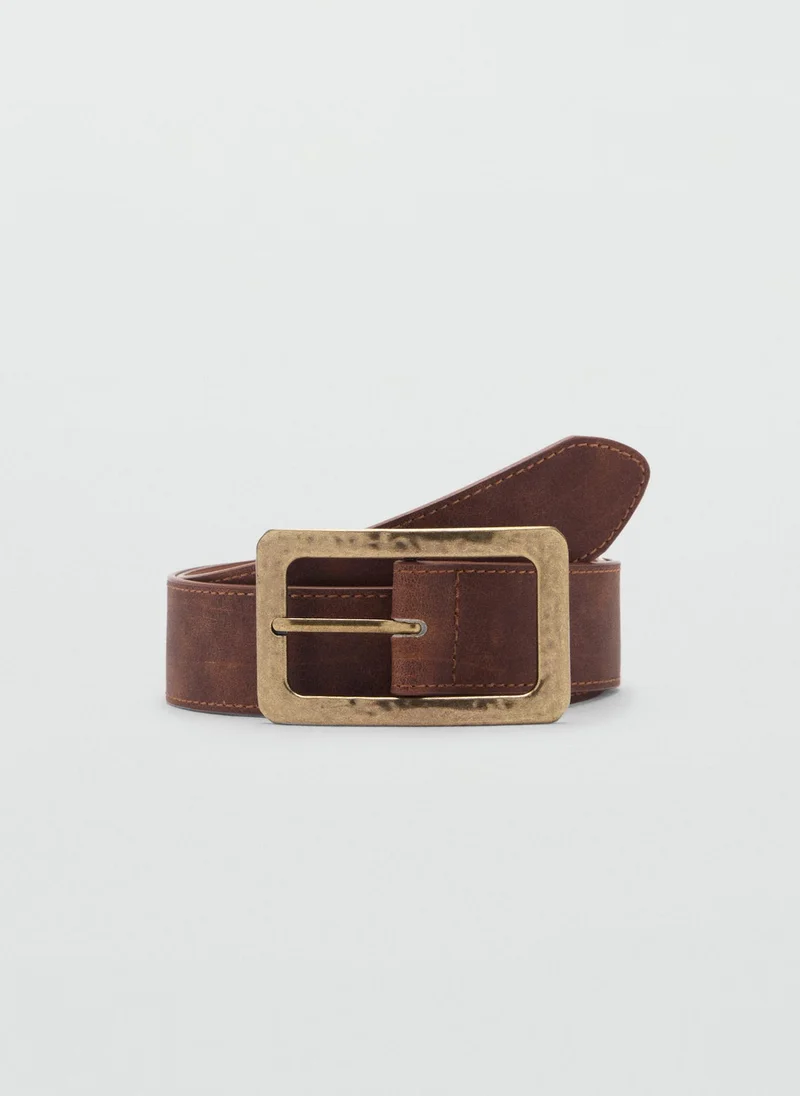 مانجو Square Buckle Allocated Hole Belt