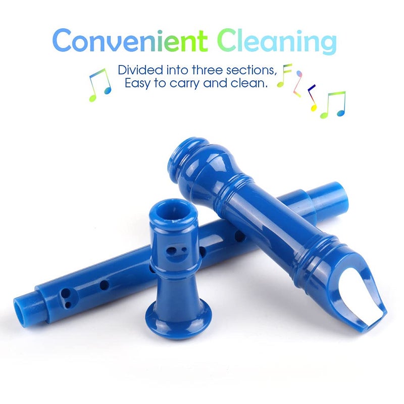 Mr.Power Soprano Recorder German Style C Key 8 Holes Easy Instrument for Beginners School Student Home Entertainment (Blue) - Image 2