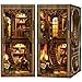 ISSEVE Book Nook DIY Book Nook Kits for Adults 3D Wooden Puzzle Booknook Dollhouse Miniature House Kit for Bookshelf Decor Adults Model Crafts Kits Gifts for Family Friends Book Collection Room - Image 2