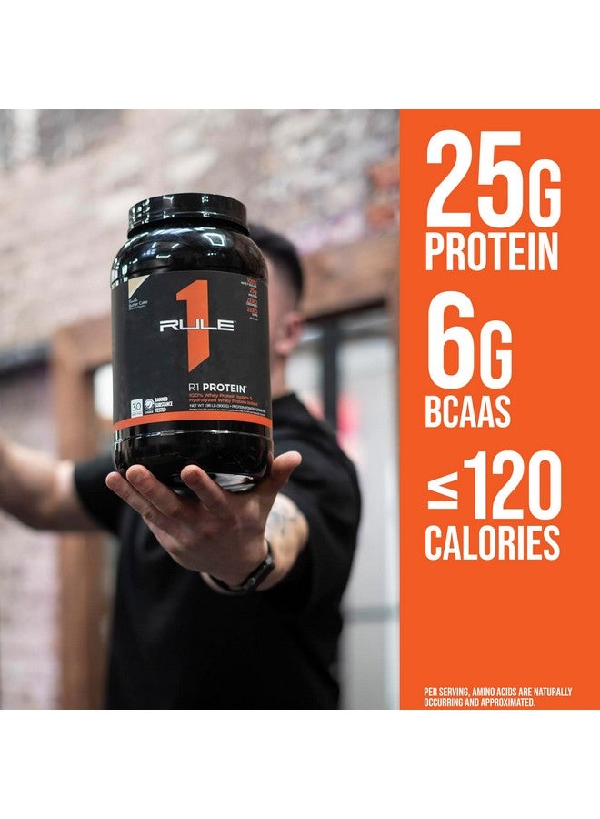 رول 1 بروتينز بروتين Rule One Proteins R1 - 25 غ مسحوق بروتين سريع المفعول، فائق النقاء، معزول ومحلل بنسبة 100%، مع 6 غ من الأحماض الأمينية المتفرعة السلسلة (2 رطل*، شوكولاتة فادج) - Image 1