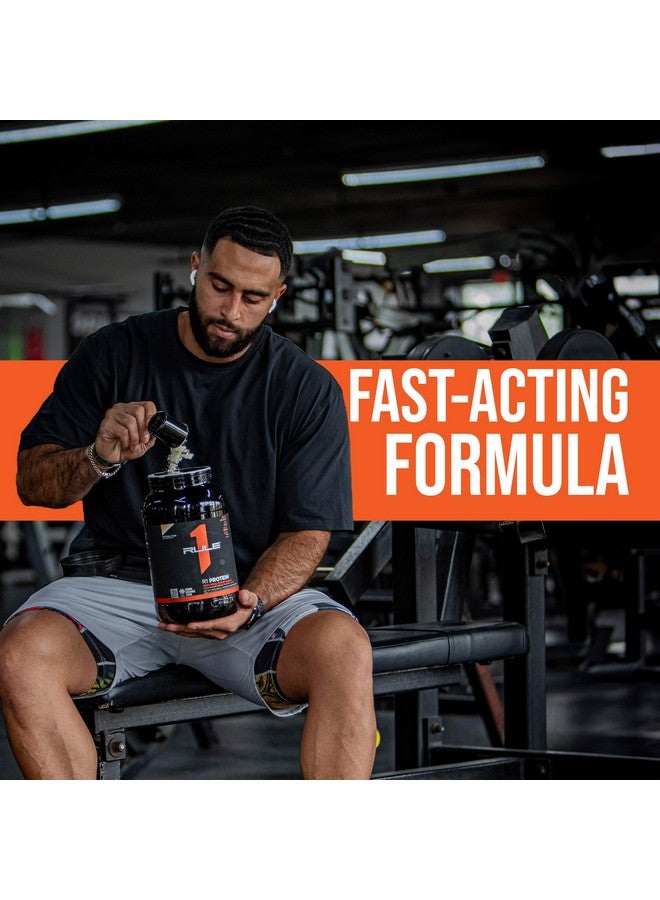 رول 1 بروتينز بروتين Rule One Proteins R1 - 25 غ مسحوق بروتين سريع المفعول، فائق النقاء، معزول ومحلل بنسبة 100%، مع 6 غ من الأحماض الأمينية المتفرعة السلسلة (2 رطل*، شوكولاتة فادج) - Image 4
