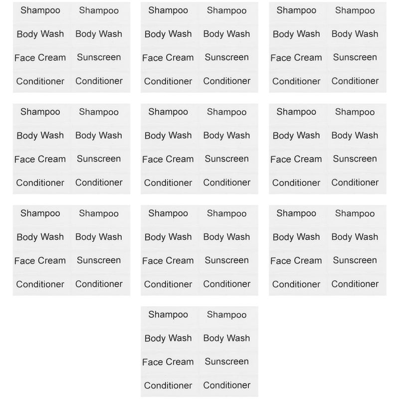Travel Toiletry Labels for Organizing Bottles and Containers - Image 1