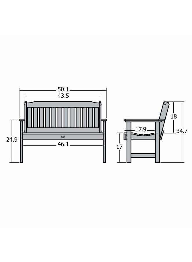 Highwood AD-BENW2-WHE Lehigh Garden Bench, 4 Feet, White - Image 5