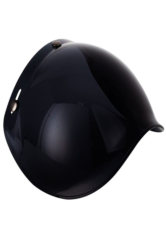 سومان واقي خوذة Soman Bubble Shield، واقي خوذة، واقي خوذة دراجة نارية قابل للطي بثلاثة أزرار، متوافق مع خوذات الوجه المفتوح 3/4 (لون دخاني داكن) - Image 1