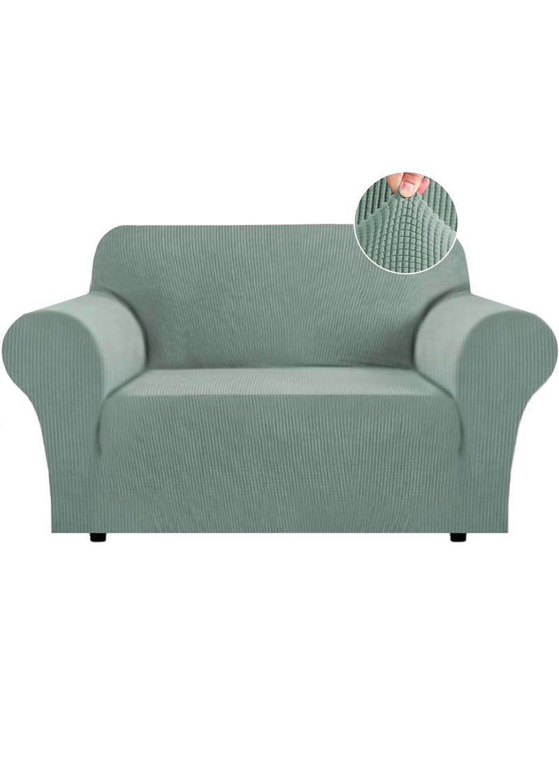 Flamingo P Flamingo P One Piece Loveseat Slipcover Stylish Furniture CoverProtector Stay in Place with Spandex Stretch Durable Fabric Dark Cyan Loveseat 