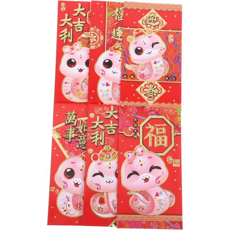 Traditional Snake Year Red Envelopes 30pcs Thick Paper Money Holders Festive Decorations - Image 2