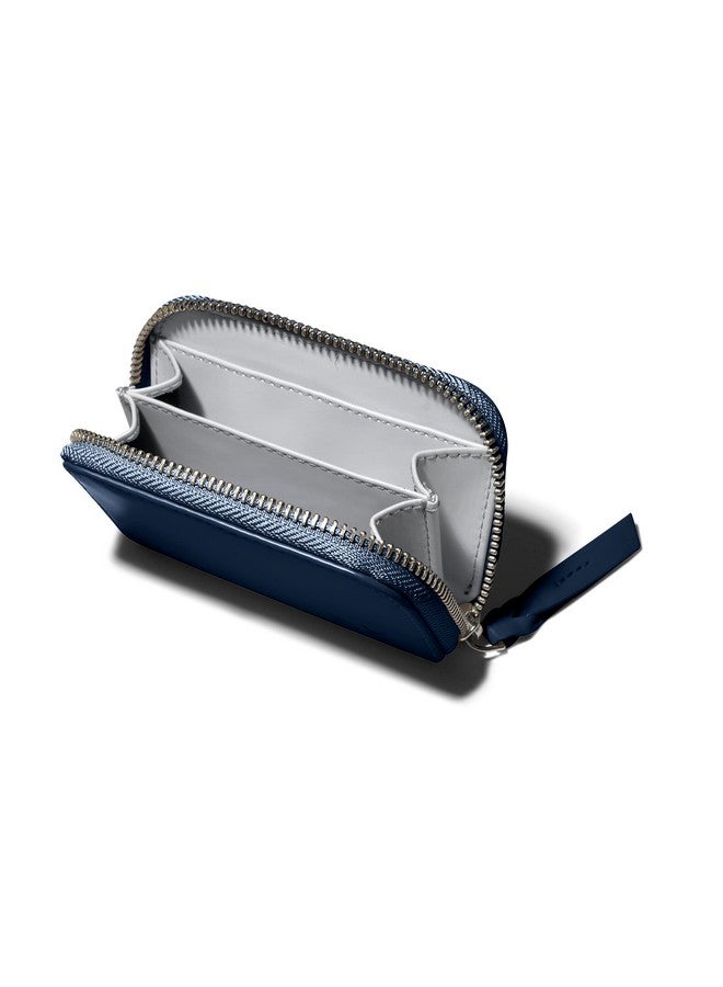 DailyObjects Ultramarine Blue Zipper Slim Card & Coin Wallet | Made with Vegan Leather Material | Carefully Handcrafted | Coin Pocket - Image 5