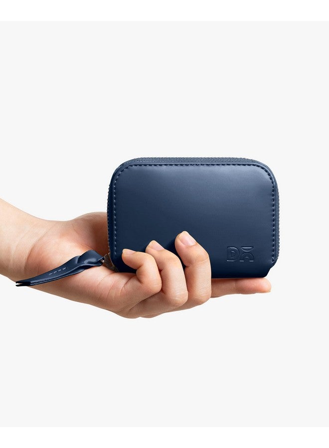 DailyObjects Ultramarine Blue Zipper Slim Card & Coin Wallet | Made with Vegan Leather Material | Carefully Handcrafted | Coin Pocket - Image 2
