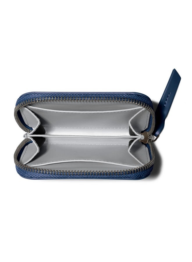 DailyObjects Ultramarine Blue Zipper Slim Card & Coin Wallet | Made with Vegan Leather Material | Carefully Handcrafted | Coin Pocket - Image 4