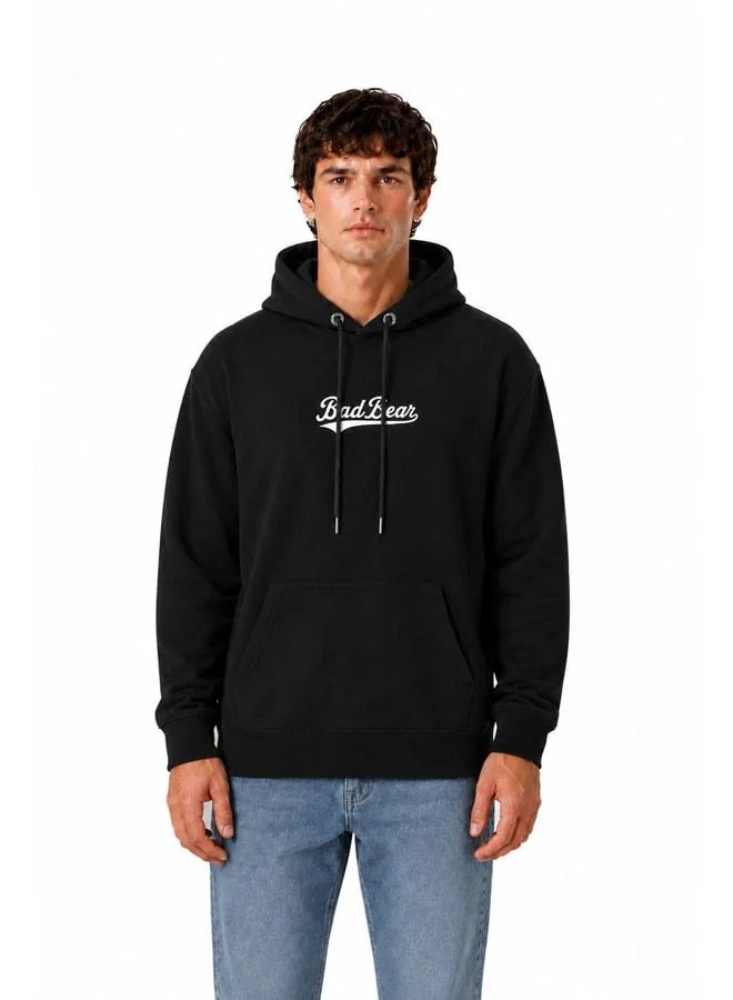 Bad Bear Black Basic Hooded Men's Sweatshirt.